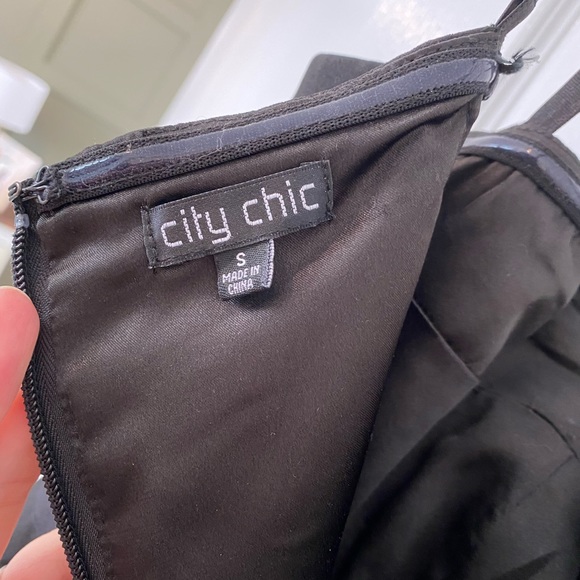 CITY CHIC | Beautiful Black Sexy city chic dress M - Picture 6 of 10